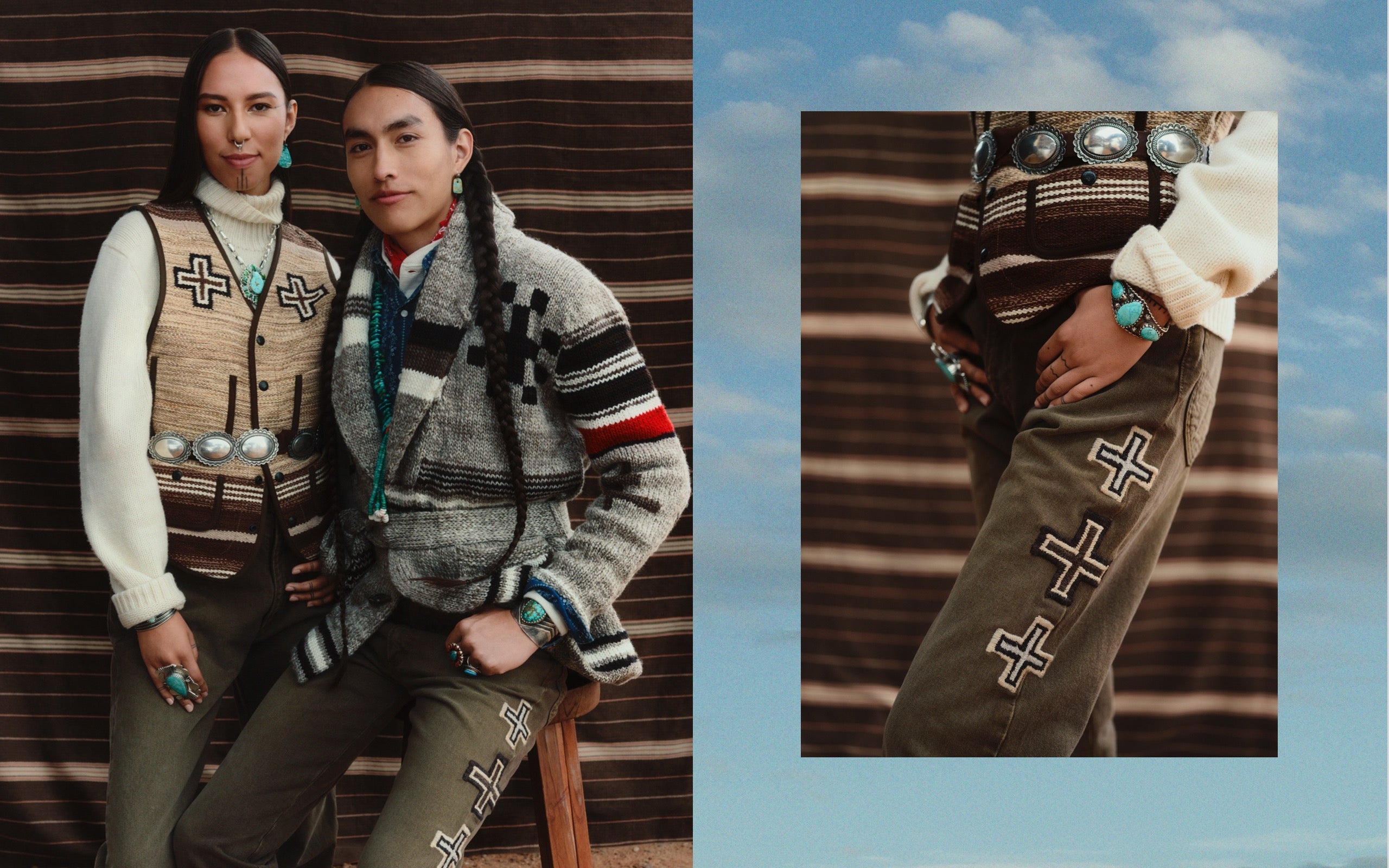  <strong>DIE LIEBE ZUM LAND</strong><br/> <span>Polo Ralph Lauren x Naiomi Glasses, die erste Kollaboration im Rahmen des „Artist in Residence“-Programms von Ralph Lauren, würdigt das Erbe und die jahrhundertealten Bekleidungstraditionen der Navajo</span>  <br/> 