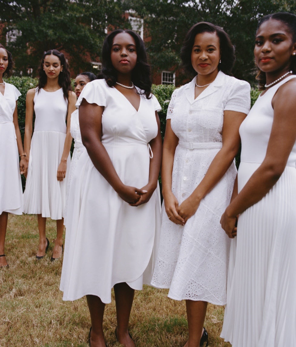 Back row, left to right: Kasmere Trice, Franciele Santos, Madison Bryant. Front row, left to right: Joyya Baines, Kelli Daniels, Indi Clayton.