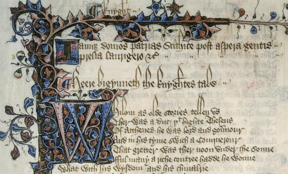 <em>The Canterbury Tales</em> von Geoffrey Chaucer, um 1400