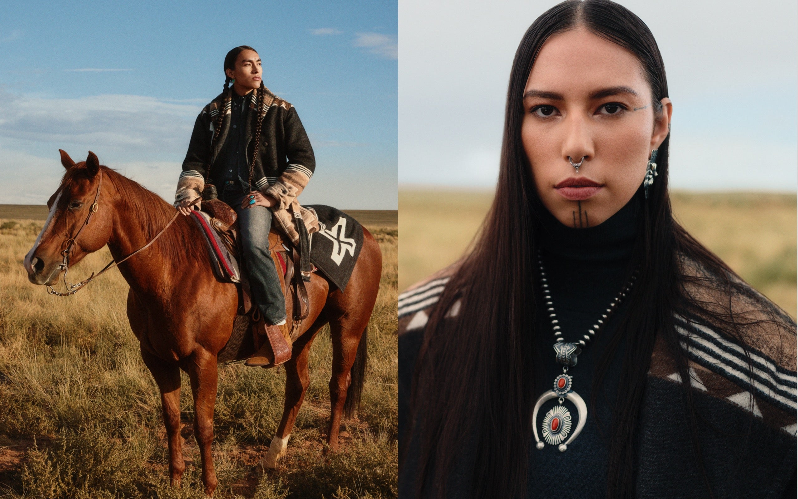  <strong>DIE LIEBE ZUM LAND</strong><br/> <span>Polo Ralph Lauren x Naiomi Glasses, die erste Kollaboration im Rahmen des „Artist in Residence“-Programms von Ralph Lauren, würdigt das Erbe und die jahrhundertealten Bekleidungstraditionen der Navajo</span>  <br/> 