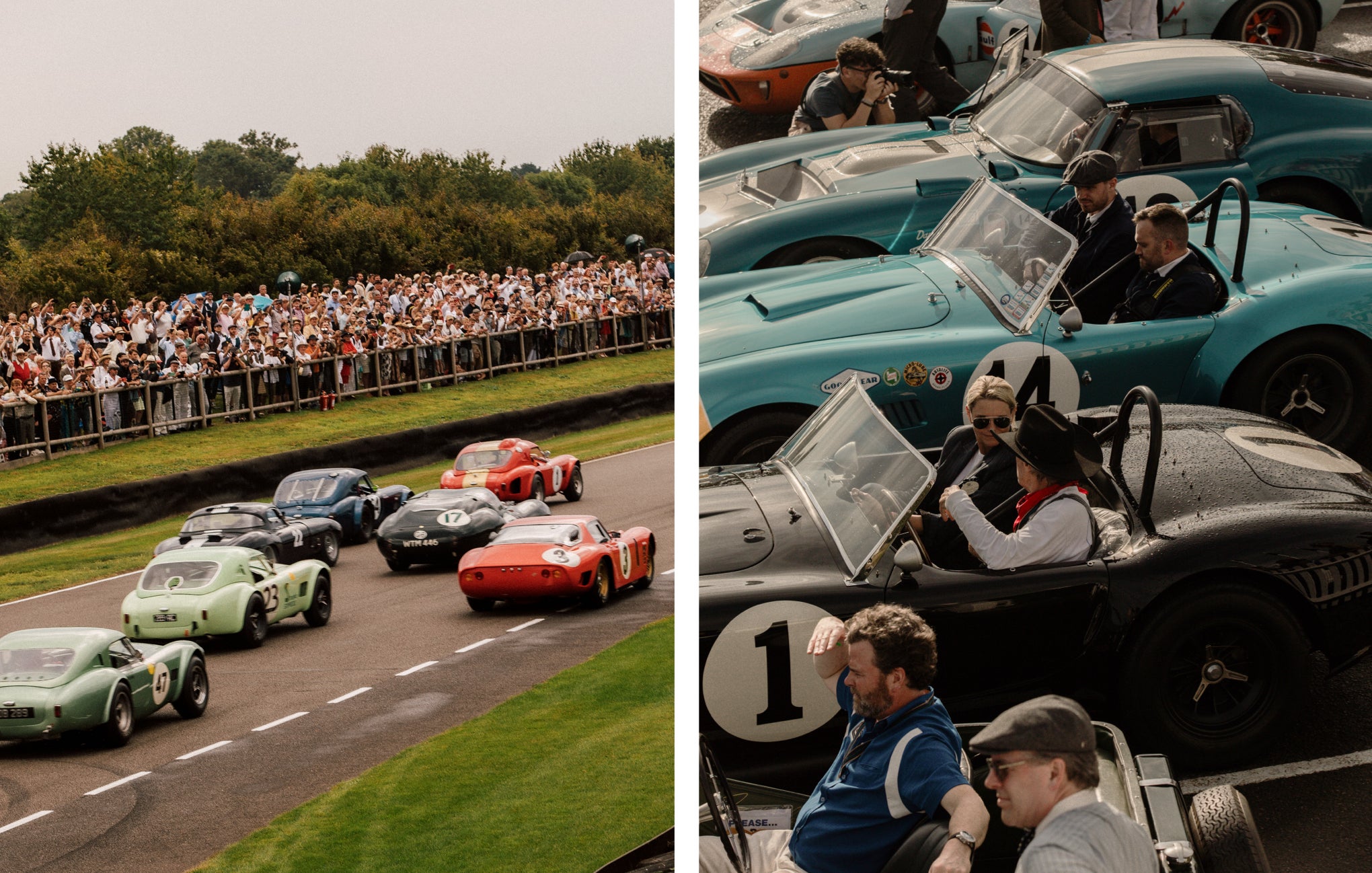 <strong>THE YEARS SPEED BY</strong><br/><span>A look at Goodwood down through the years, including the moment Stirling Moss and Carroll Shelby shared the stage during the victory ceremony</span> 