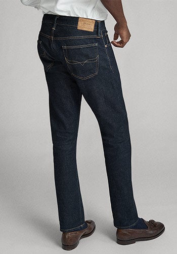 Back of man wearing Polo slim jeans