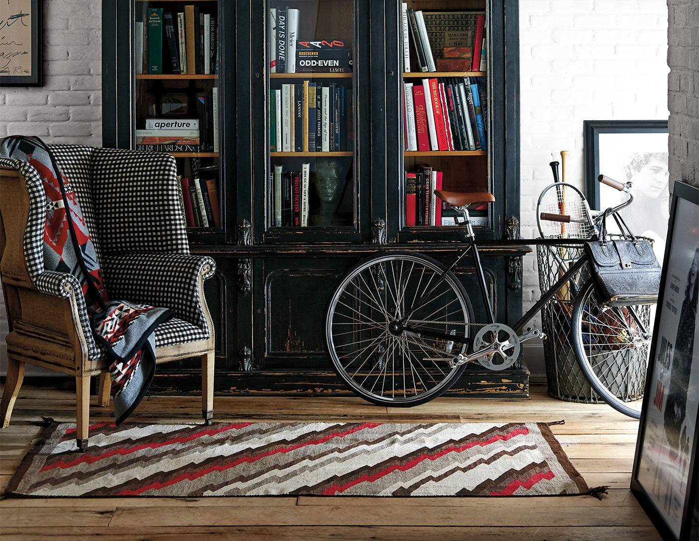                             A perfectly styled bookshelf from the Ralph Lauren Home Elizabeth Street collection