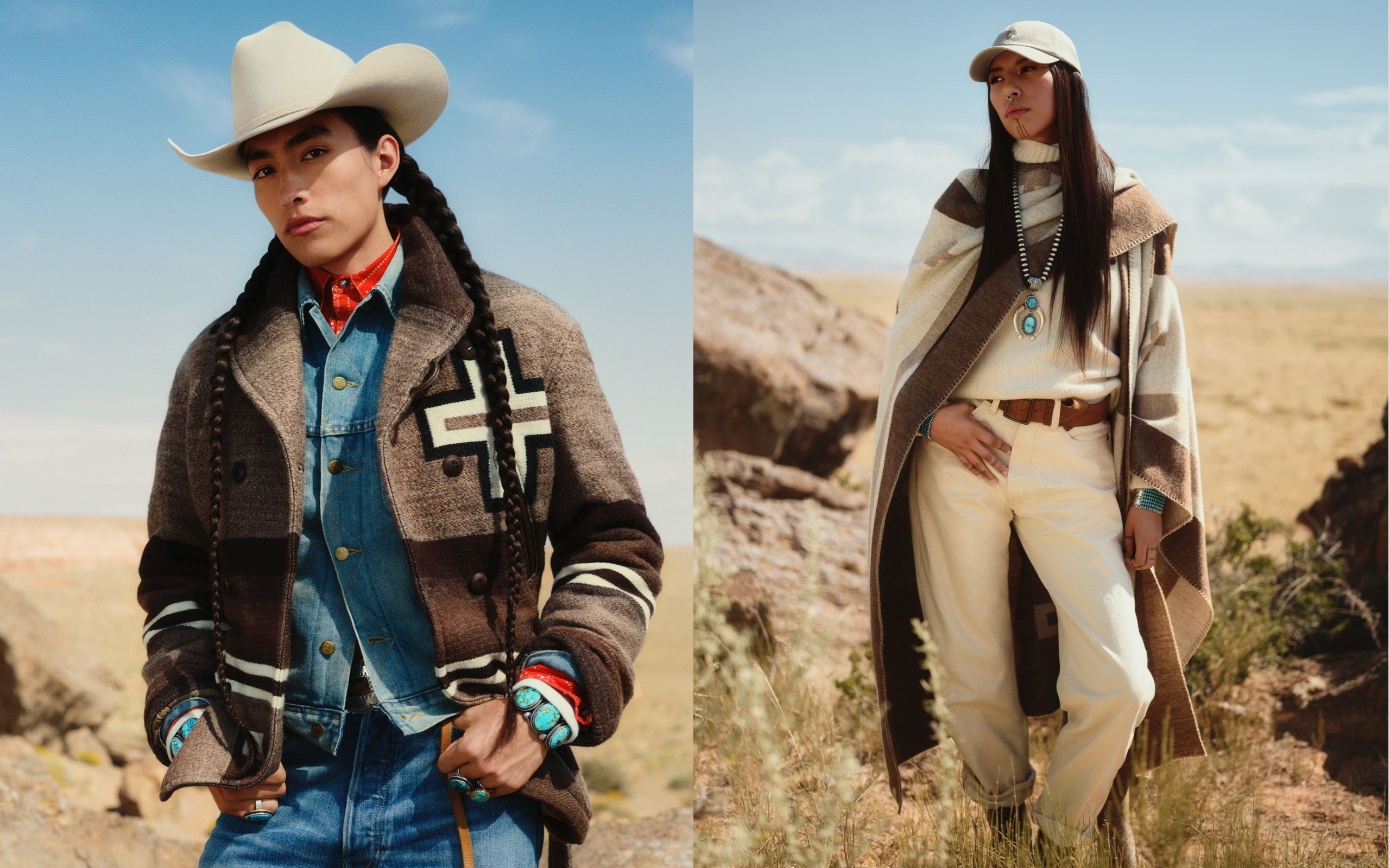  <strong>DIE LIEBE ZUM LAND</strong><br/> <span>Polo Ralph Lauren x Naiomi Glasses, die erste Kollaboration im Rahmen des „Artist in Residence“-Programms von Ralph Lauren, würdigt das Erbe und die jahrhundertealten Bekleidungstraditionen der Navajo</span>  <br/> 