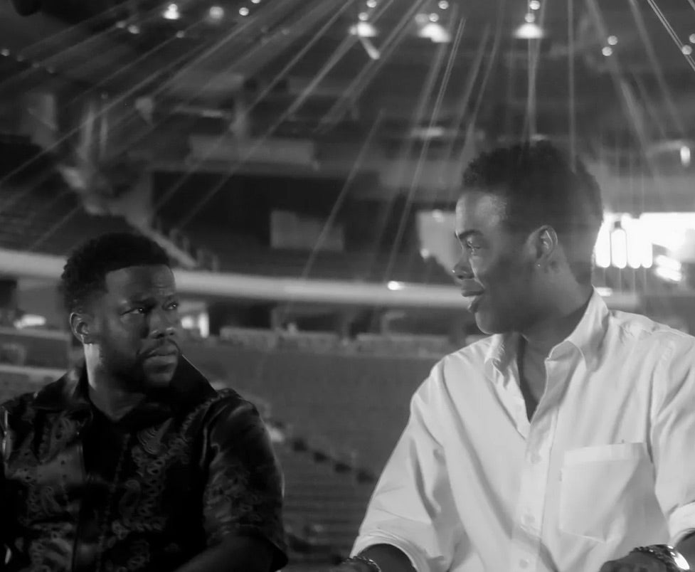 Kevin Hart and Chris Rock in the documentary <em>Headliners Only</em><br/><span class="caption-sub">Photograph courtesy of Netflix<span>