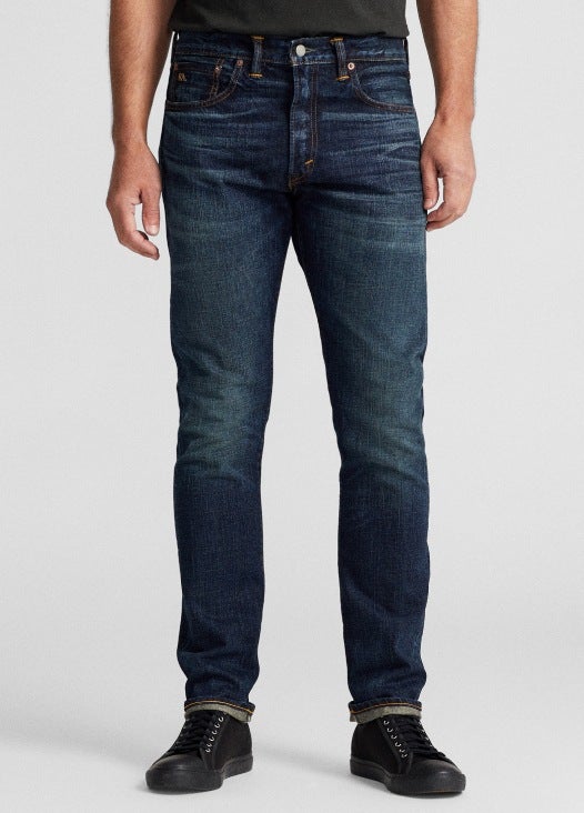 Man in Double RL denim