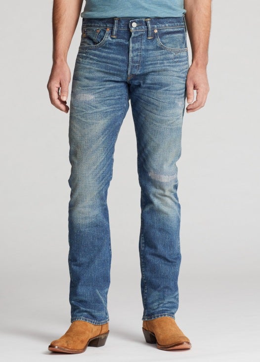 Man in Double RL denim